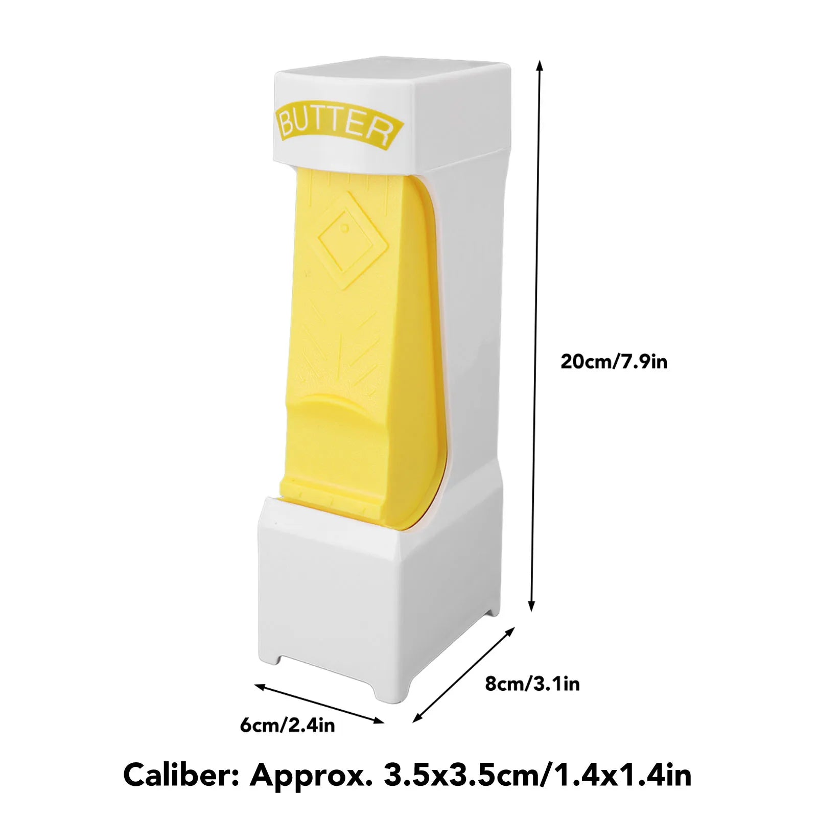 Stick Butter Cutter ABS One Click Butter Cheese Dispenser with Stainless Steel Blade for Making Breads Cakes Butter Cutting Tool