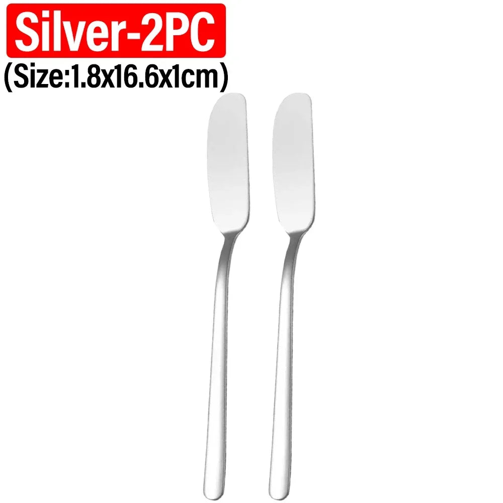 1/5PCS Stainless Steel Butter Cutter Jam Spreaders Cream Cutter Utensil Cheese BreadKnife Western Food Tableware Kitchen Gadgets