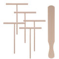 Crepe Spreader Spatula Tool Tools Maker Pancake Stick Wooden Rake Utensils Making Set Scraper Turner Wood Dough Pan Pasta T