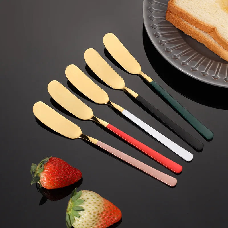 Western Stainless Steel Butter Knife Cheese Spatula Bread Cream Jam Spreaders for Cake Jelly Pastry Tools Baking Utensils