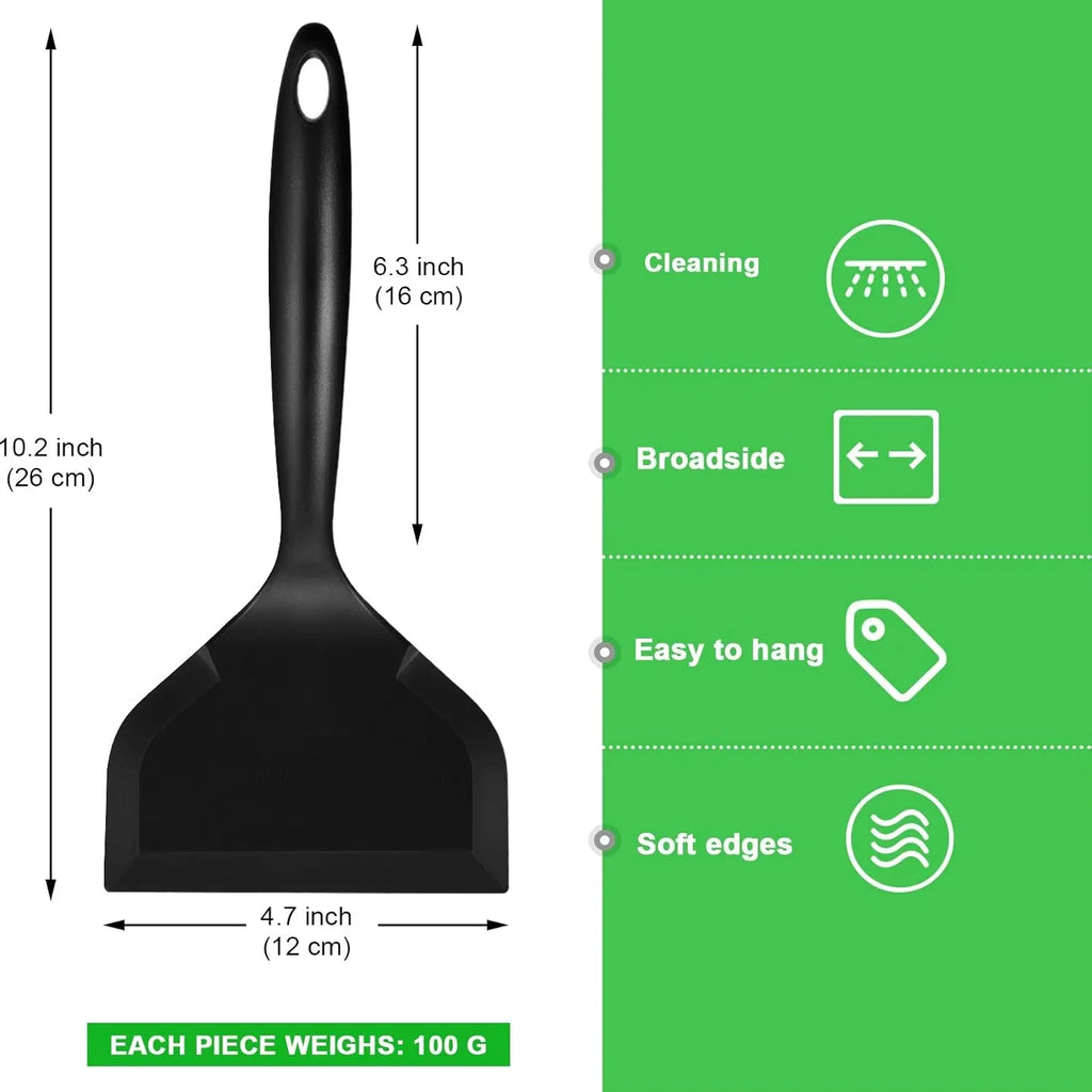 Wide Silicone Spatula Shovel Turner Nonstick Fried Shovel Fish Spatula Silicone Wide Flexible Turner for Nonstick Cookware Egg