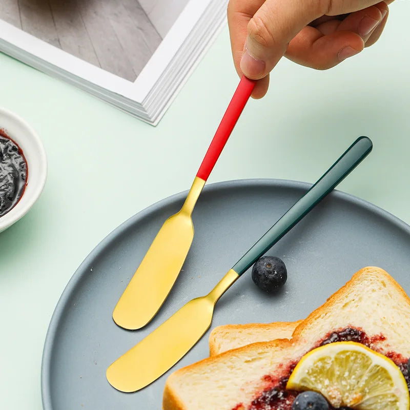Western Stainless Steel Butter Knife Cheese Spatula Bread Cream Jam Spreaders for Cake Jelly Pastry Tools Baking Utensils