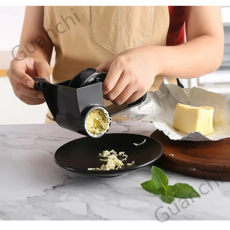 Hand Crank Rotary Cheese Grater GraterMulti-Purpose Cheese Scrubber Cheese Grater Rotary Butter Knife
