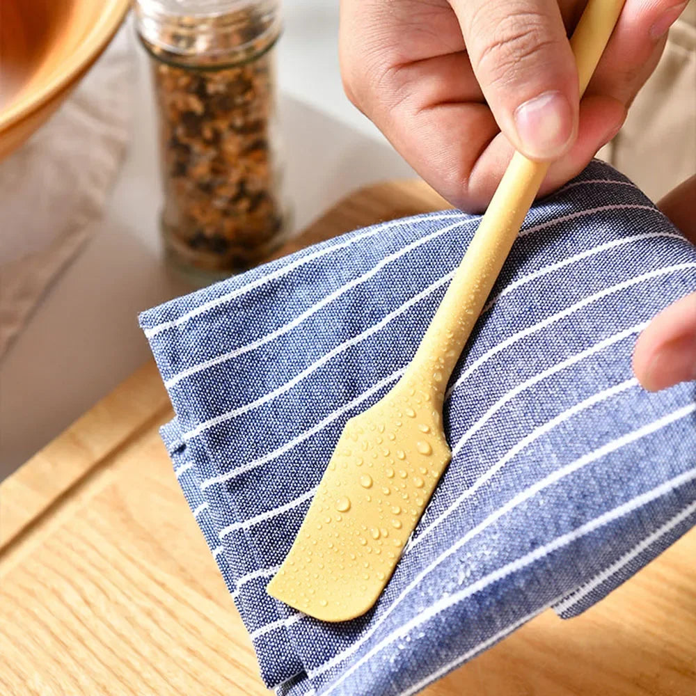 Mini Silicone Scraper Double End Two In One Spatula Jam Bottle Cosmetic Bottle Scraper Spoon Set for Jam Seasoning