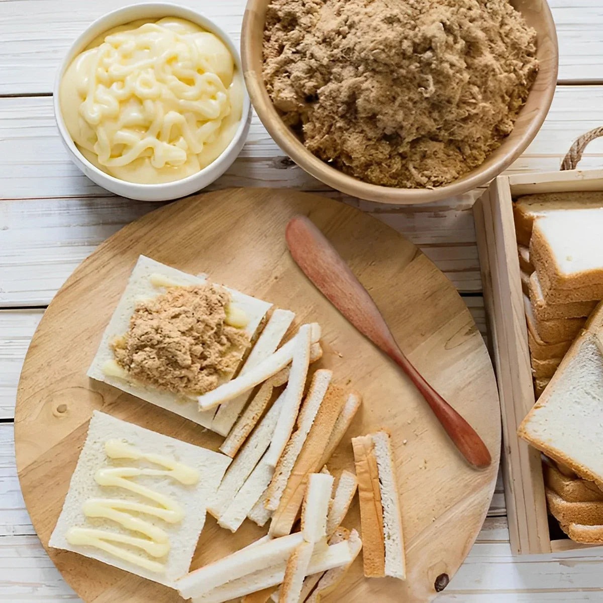 1-10PCS Wooden Butter Spatula Simple Thick Handle Jam Knife Breakfast Toast Jam Spreader Household Kitchen Cooking Accessories