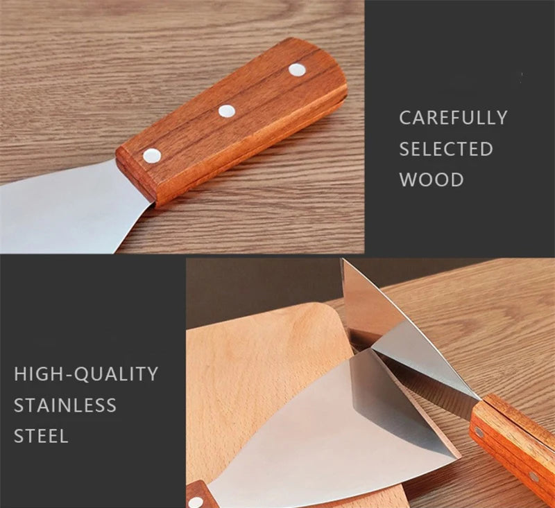 Stainless Steel Spatula and Grill Scraper Non Stick Durable Barbecue Cooking Tools Pizza Shovel Pancake Beef BBQ Utensils