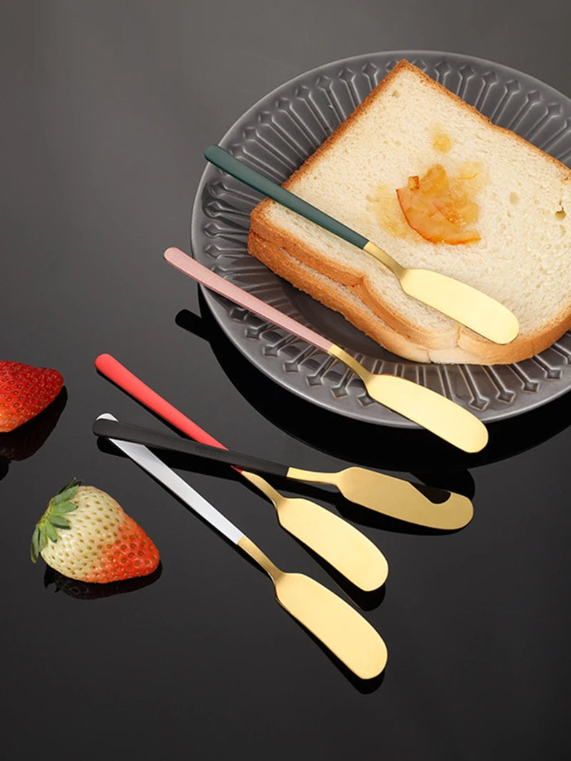 Western Stainless Steel Butter Knife Cheese Spatula Bread Cream Jam Spreaders for Cake Jelly Pastry Tools Baking Utensils