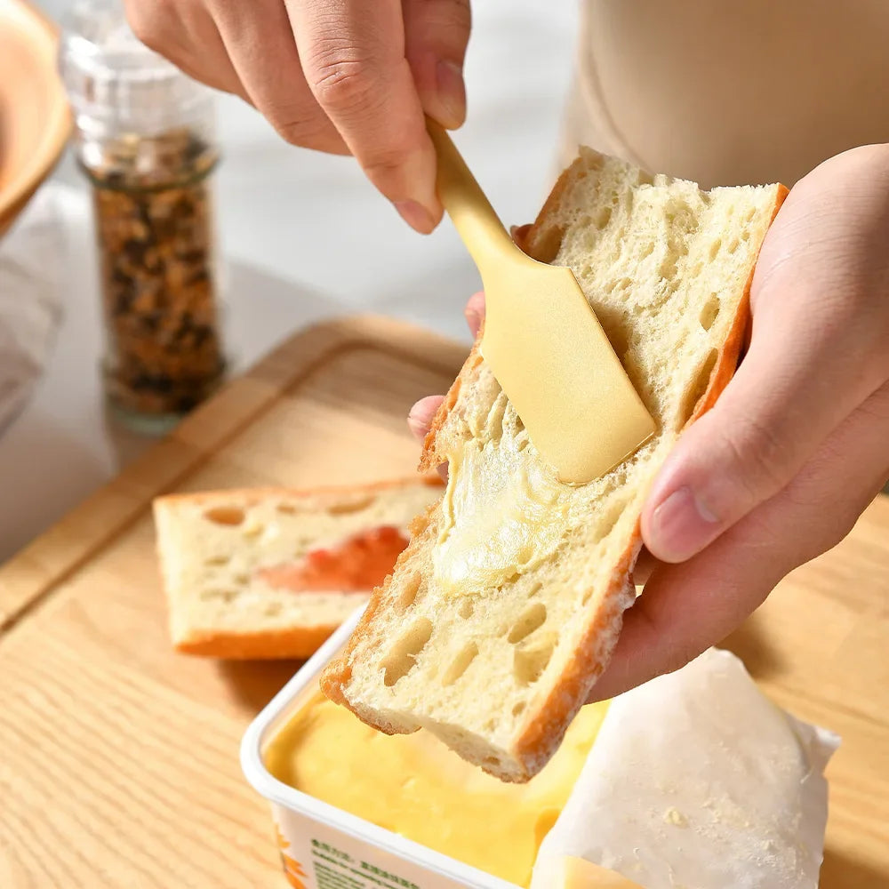 Mini Silicone Scraper Double End Two In One Spatula Jam Bottle Cosmetic Bottle Scraper Spoon Set for Jam Seasoning