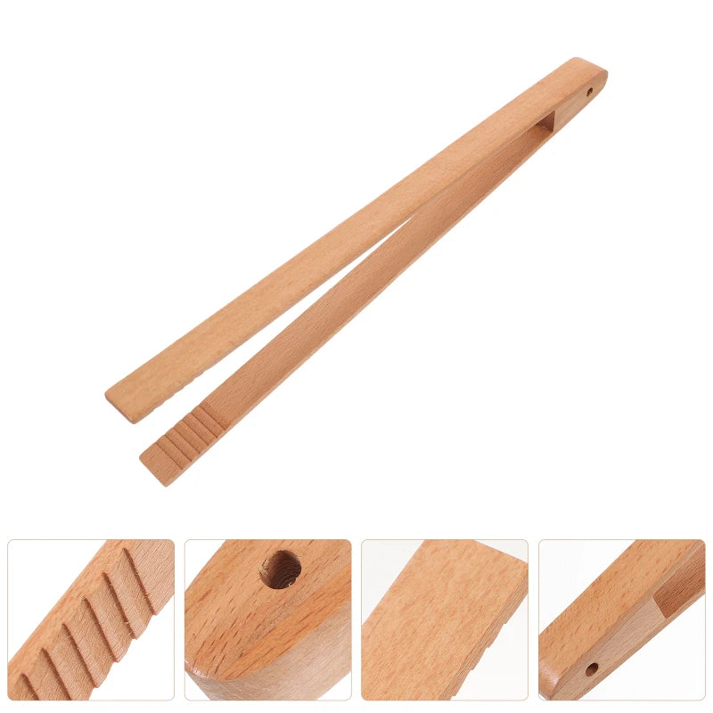 Multipurpose Wooden Tongs Food Clip Kitchen Utensils For Grilling Baking Restaurant Home Dining Bar Tools Wooden Food Tongs