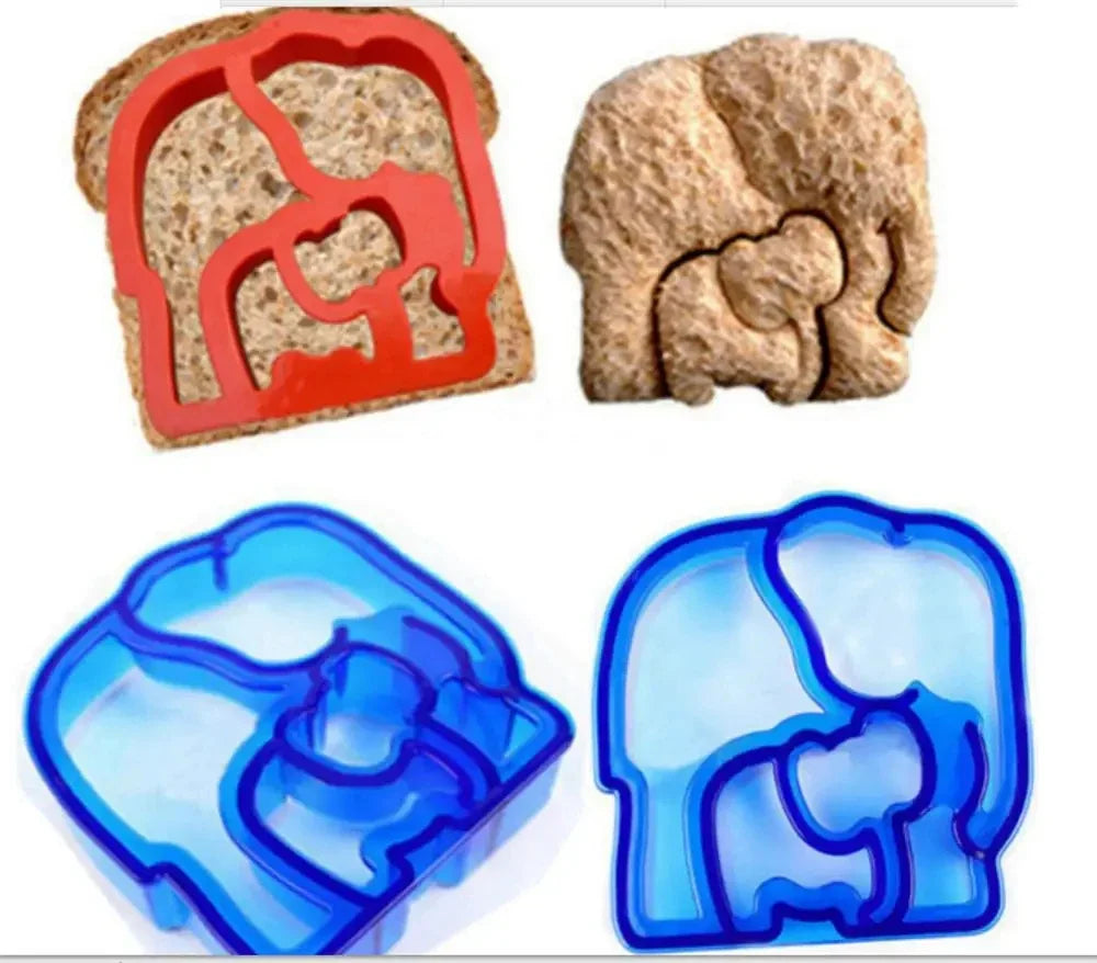 Kids Sandwich Cutter Bread Mold Cartoon Squirrel Sea Dog Bread Knife Sandwich Cutter Sealer for Bento Lunch Boxes Accessories