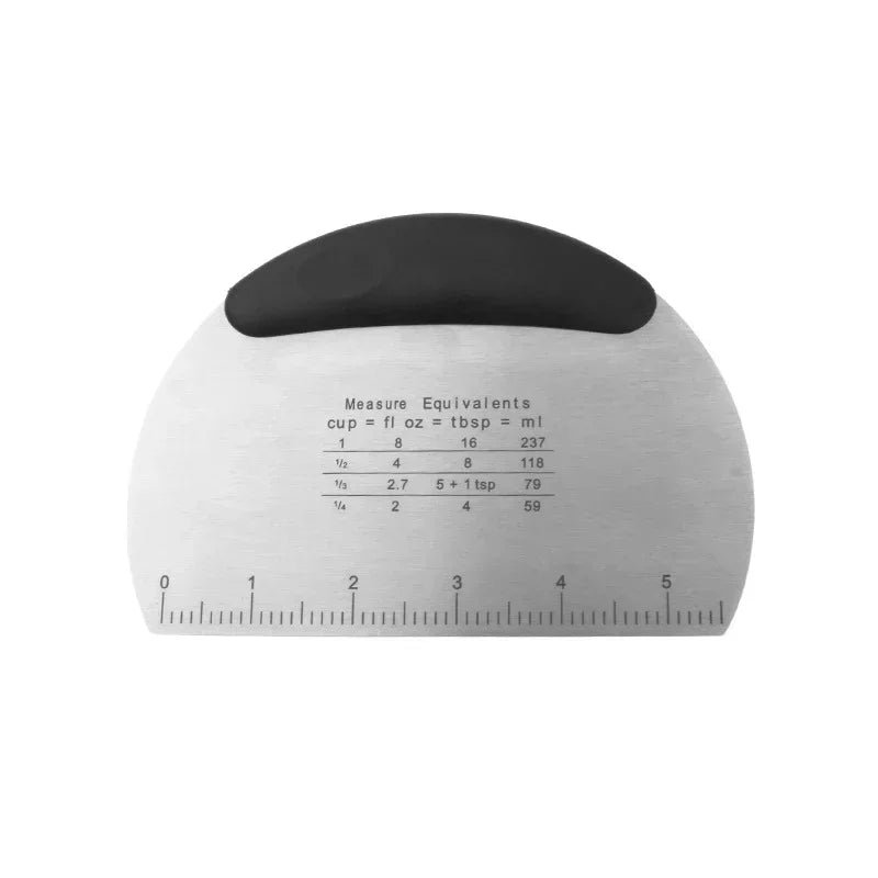 Stainless Steel with Scale Bread Pizza Dough Cutter Pastry Scraper Dough Knife Household Kitchen Cake Baking Scraper Baking Tool