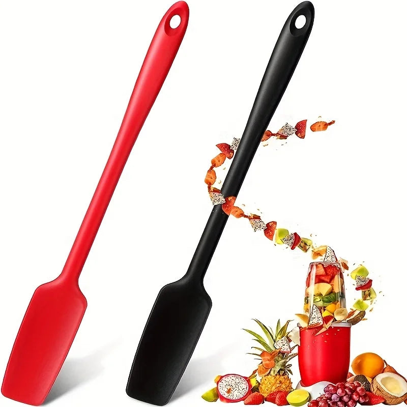 Long Handle Silicone Spatula for Kitchen, Jar Scraper Spatula, Non-Stick Rubber Scraper, Smoothies, Blenders Cooking Baking