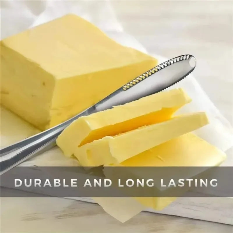 Butter Knife Holes Cheese Dessert Knife Stainless Steel Jam Knife Cutlery Toast Wipe Cream Bread Cheese Cutter Kitchen Cheap