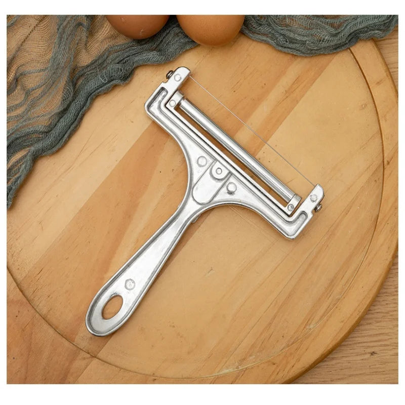 Aluminum Alloy Cheese Slicer with Wire for Soft and Semi-Hard Cheeses Kitchen Adjustable Thickness Cheese Butter Cutter Gadgets