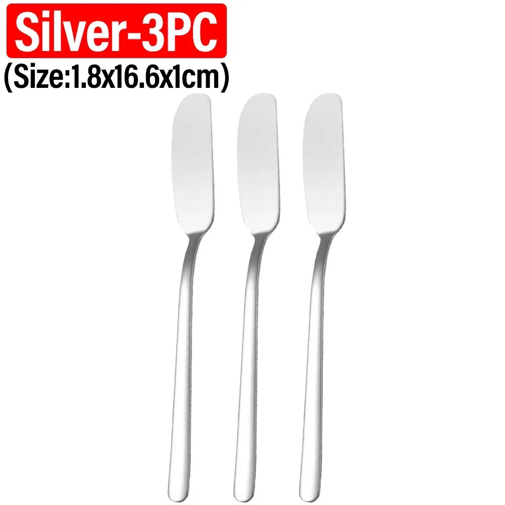 1/5PCS Stainless Steel Butter Cutter Jam Spreaders Cream Cutter Utensil Cheese BreadKnife Western Food Tableware Kitchen Gadgets