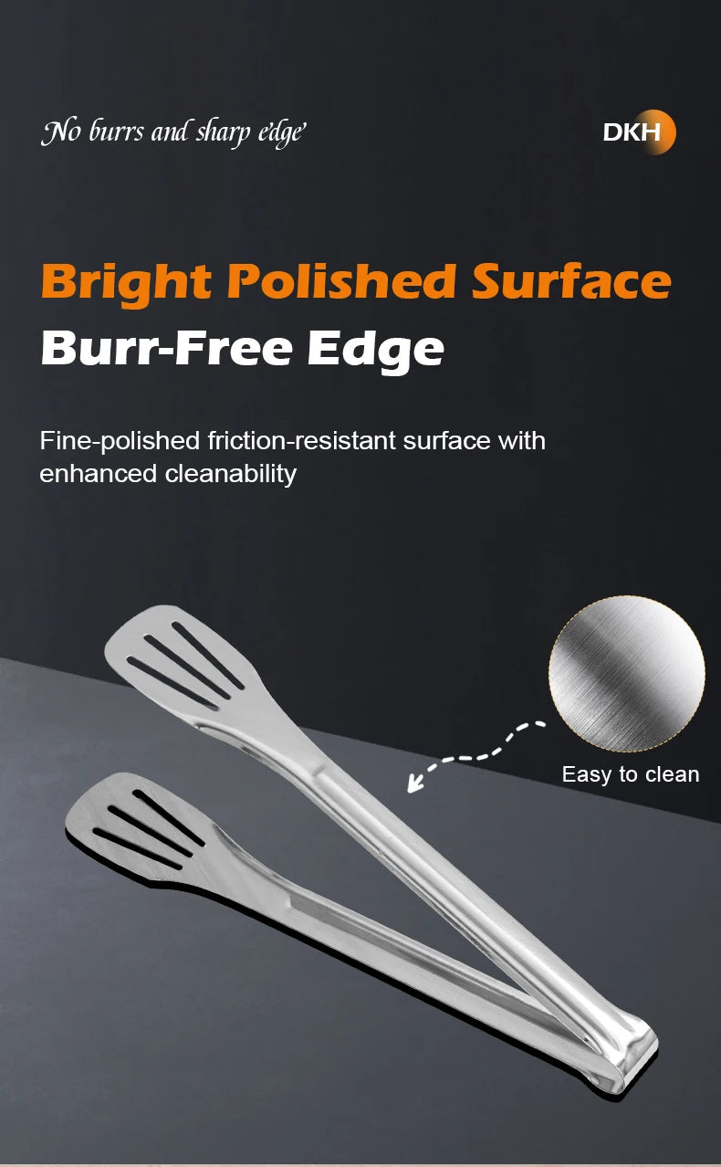 MTM Stainless Steel Tongs For Buffet Cooking Tools Steak Grilling Bread Tong Pastries And Meat Grilling Tongs