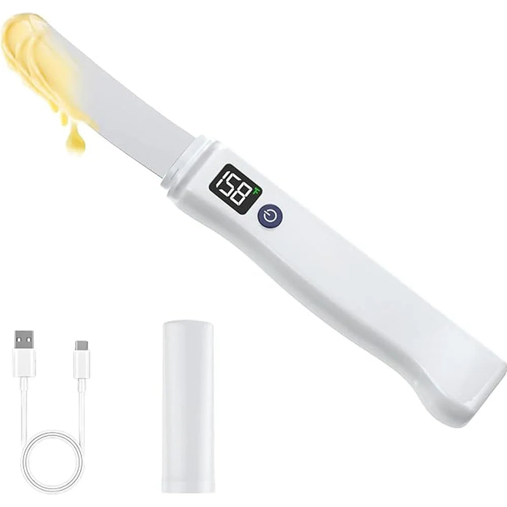 Stainless Steel Heated Butter Knife USB Rechargeable Electric Butter Spreader For Cold Butter Cheese Jam Toast Kitchen Tool