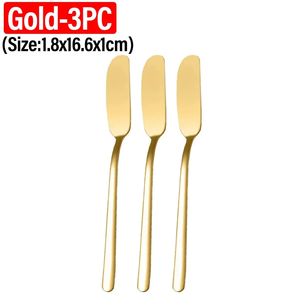 1/5PCS Stainless Steel Butter Cutter Jam Spreaders Cream Cutter Utensil Cheese BreadKnife Western Food Tableware Kitchen Gadgets