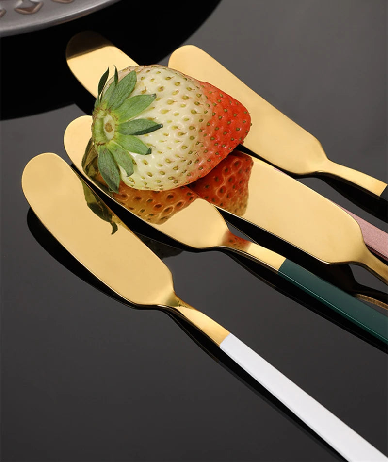 Western Stainless Steel Butter Knife Cheese Spatula Bread Cream Jam Spreaders for Cake Jelly Pastry Tools Baking Utensils