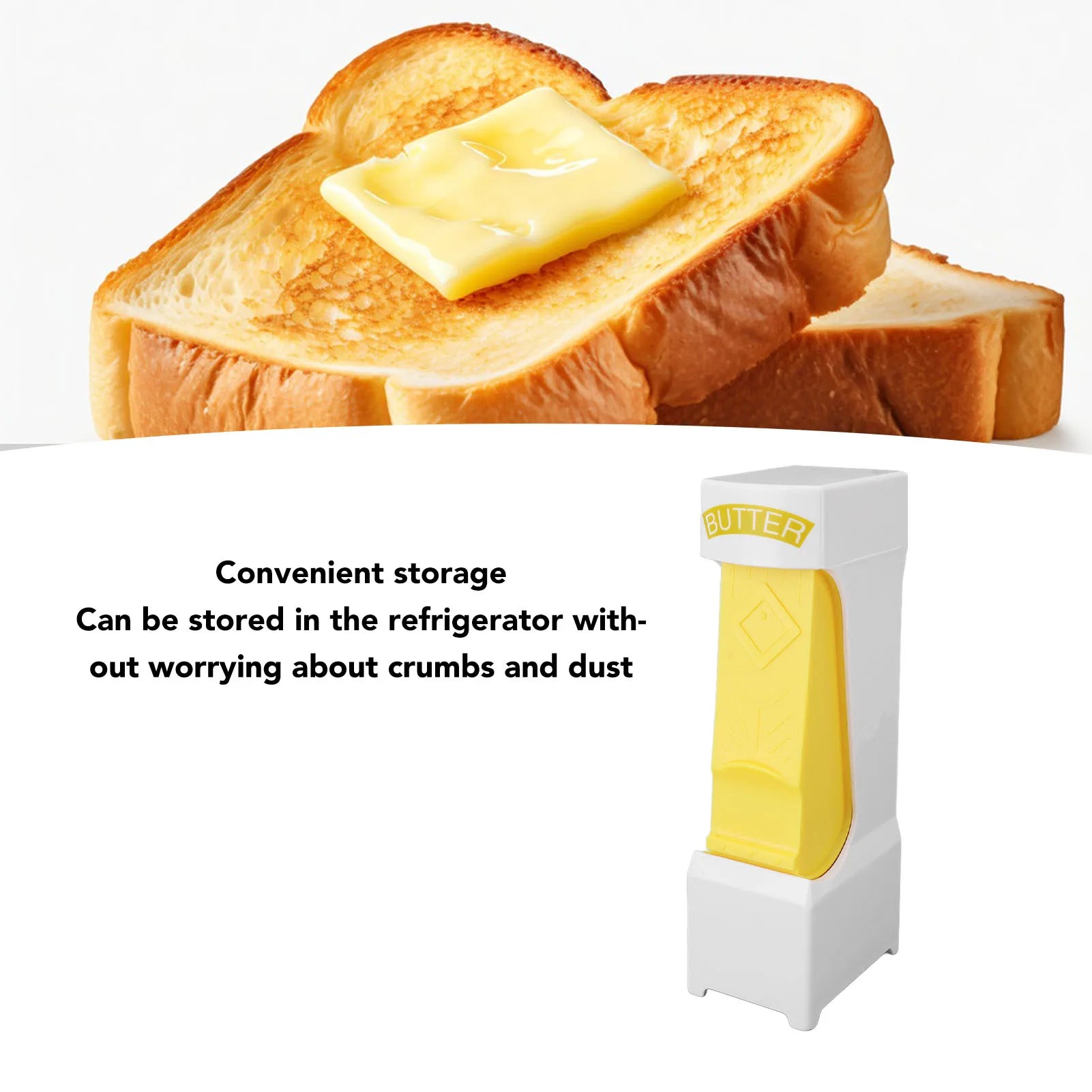Stick Butter Cutter ABS One Click Butter Cheese Dispenser with Stainless Steel Blade for Making Breads Cakes Butter Cutting Tool