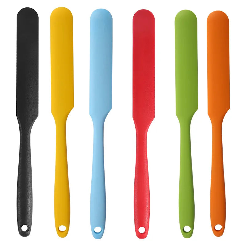 Silicone Cake Cream Scraper Spatulas Heat Resistant Peanut Butter Spatulas Mixing Batter Scraper Nonstick Bread Rubber Knife