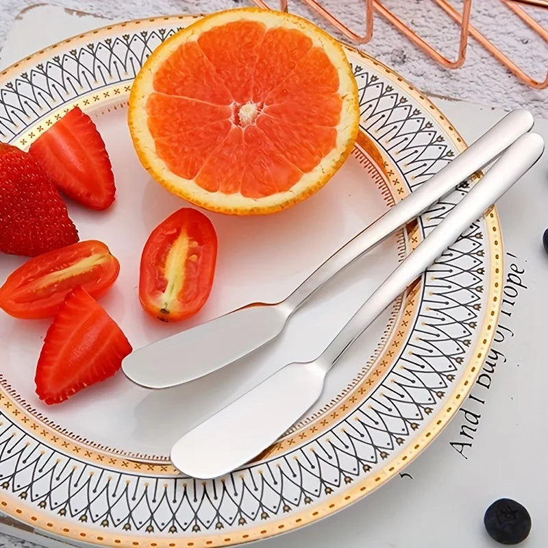 Butter knife Stainless Steel Butter Knife Cheese Long Handle Cheese Bread Jam Cutter Multifunctional Food Tableware