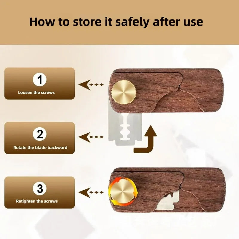 Wood Bread Knife Dough Scoring Tool with Blades Portable Baguette Slicing Knife Baking Toast Bread Slicer Bakery Accessories