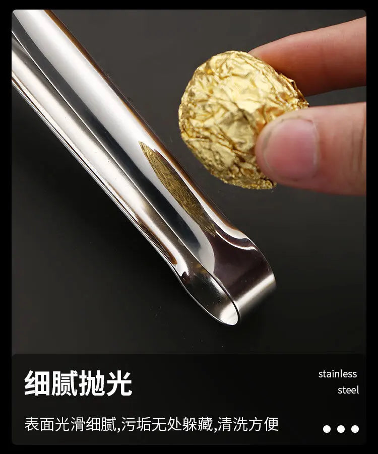 Food Tongs Portable Barbecue Stainless Steel Kitchen Steak Salad Clamp Serving Buffet Clip Cooking BBQ Tweezer Gadgets for Home