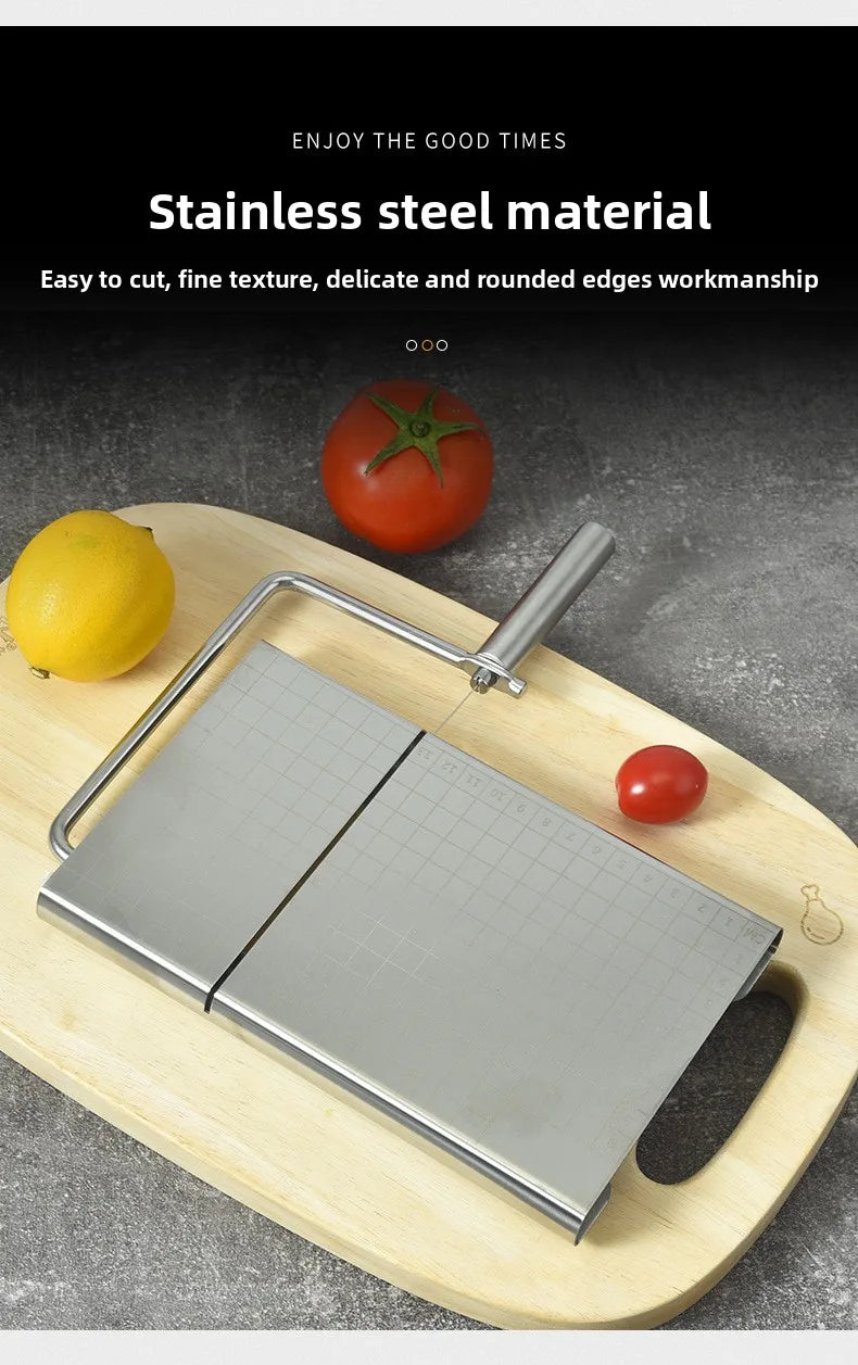 Stainless steel cheese slicer with scale kitchen butter knife for home cheese slicer ham cheese slicer