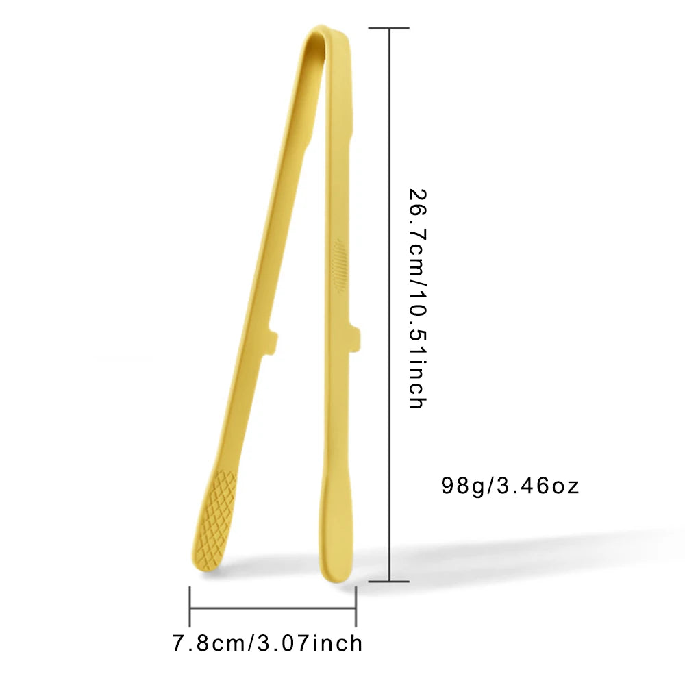 1Pc Silicone Grill Tongs Non-Stick Food Bread Clip Heat Resistant BBQ Salad Cooking Serving Clamp Steak Pasta Clip For Kitchen