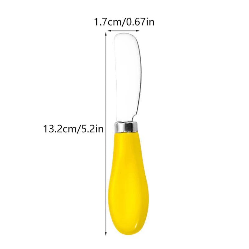Stainless Steel Cheese Knife Ceramic Handle Butter Knife For Butter Bread Jam Cream Spatula Baking Cake Scraper