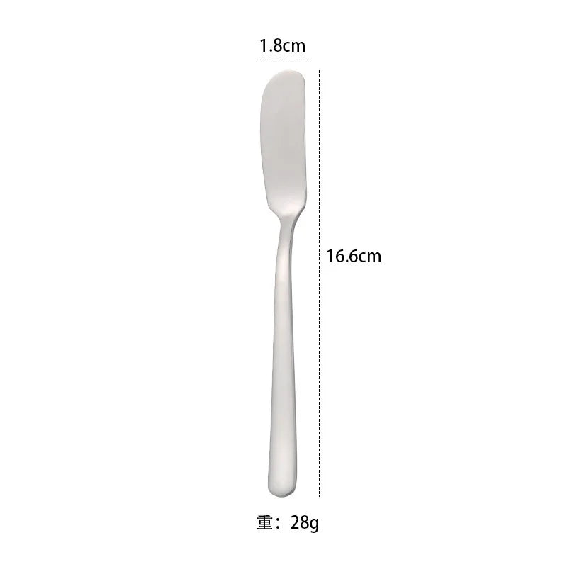 Western Stainless Steel Butter Knife Cheese Spatula Bread Cream Jam Spreaders for Cake Jelly Pastry Tools Baking Utensils