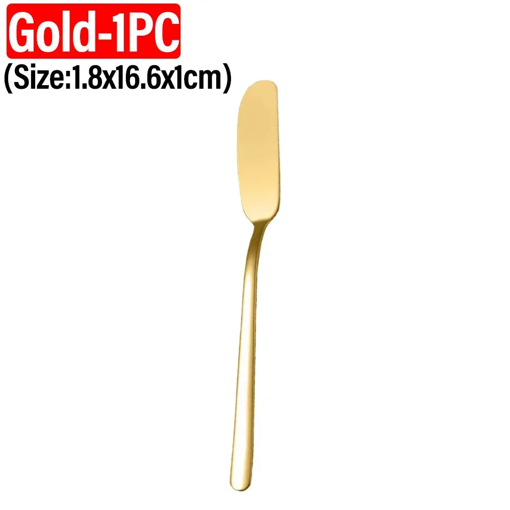 1/5PCS Stainless Steel Butter Cutter Jam Spreaders Cream Cutter Utensil Cheese BreadKnife Western Food Tableware Kitchen Gadgets