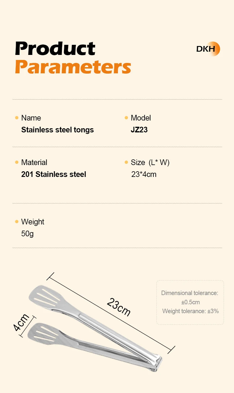 MTM Stainless Steel Tongs For Buffet Cooking Tools Steak Grilling Bread Tong Pastries And Meat Grilling Tongs