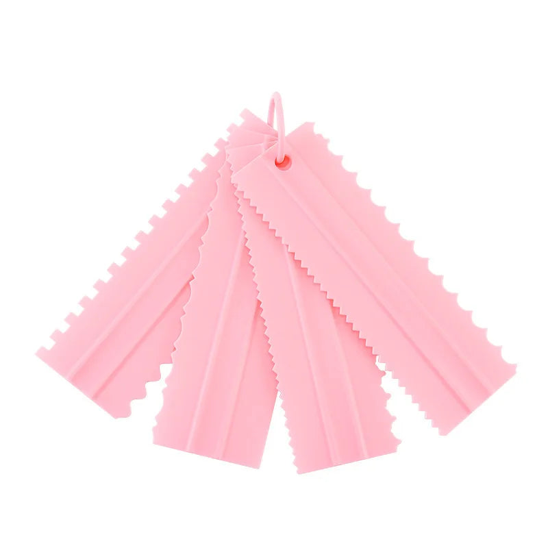 BCMJHWT Cream Scraper Irregular Teeth Edge Spatulas Cake Baking Scraper Fondant Cake Slicer Pastry Cutters Tools DIY Decorating