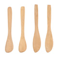 4Pcs Japanese Style Lotus Wood Bread Knives Natural Practical Butter Kitchen Tool 15.5x2.7cm Bread Knife