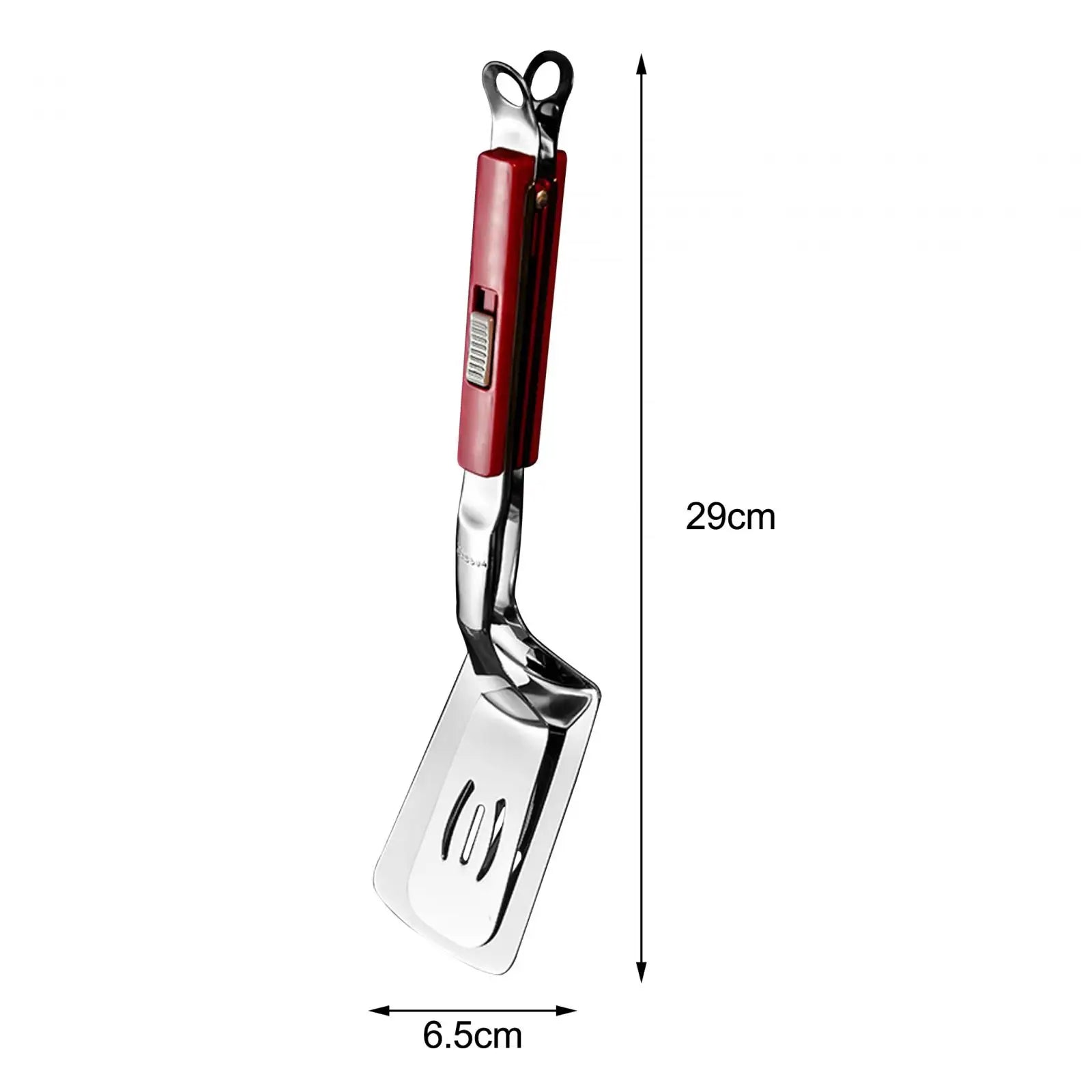 Stainless Steel Spatula Tongs Fish Spatula Slotted Double Spatula Grill Tongs for Beefsteak Burgers Fish Cooking Fillets