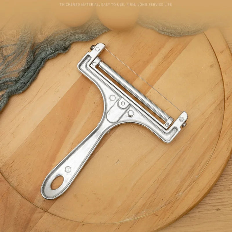 Aluminum Alloy Cheese Slicer with Wire for Soft and Semi-Hard Cheeses Kitchen Adjustable Thickness Cheese Butter Cutter Gadgets