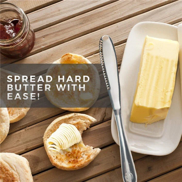 Butter Knife Holes Cheese Dessert Knife Stainless Steel Jam Knife Cutlery Toast Wipe Cream Bread Cheese Cutter Kitchen Cheap