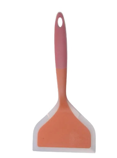 Transparent Two-color Silicone Wide Mouth Frying Spatula Translucent Jade Cooking Spatula Kitchen Utensils Silicone Spatula