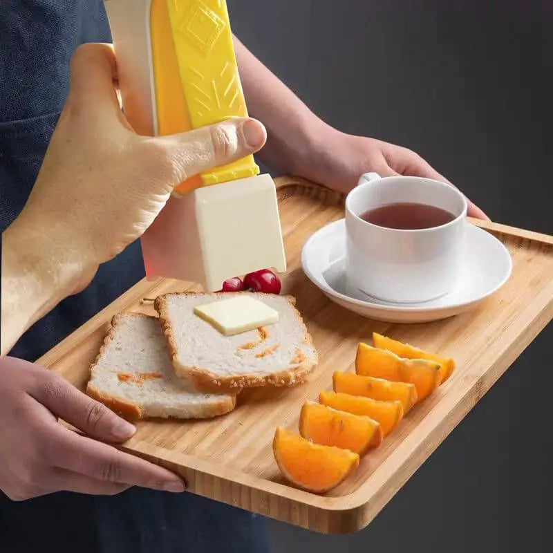 Handheld Butter Slicer Portable Butter Cutter Cheese Slicer One-Button Squeeze Dispenser Storage Box Slicer Knife Kitchen Tools