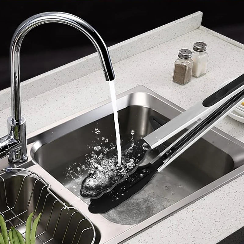 Kitchen Cooking Tongs Silicone BBQ Grilling Tong 9 Inch Salad Food Tongs Heat Resistant BBQ Tong Bread Serving Tong Kitchen Tool