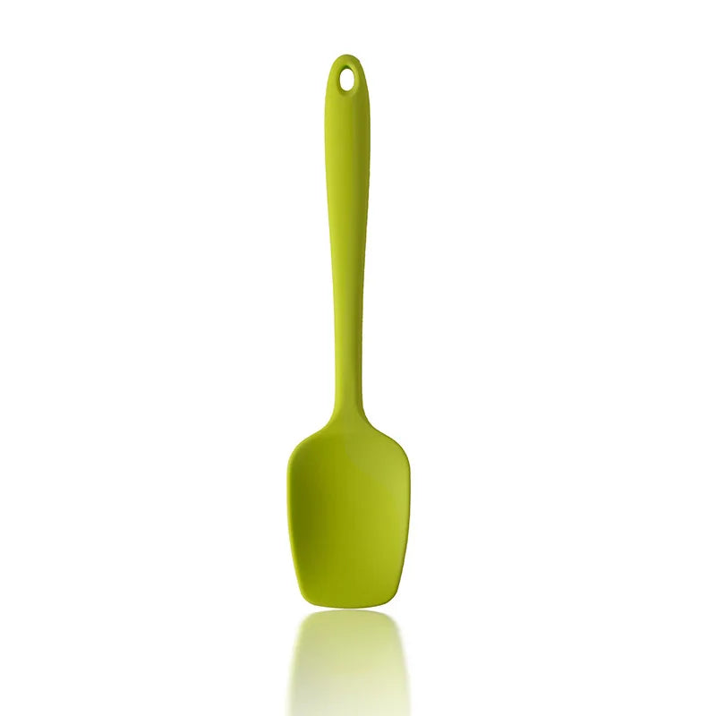 LMETJMA 28cm Silicone Spatulas Heat Resistant Spoon Spatula Non-Stick Spoonula Flexible Scrapers Baking Mixing Tool JT20