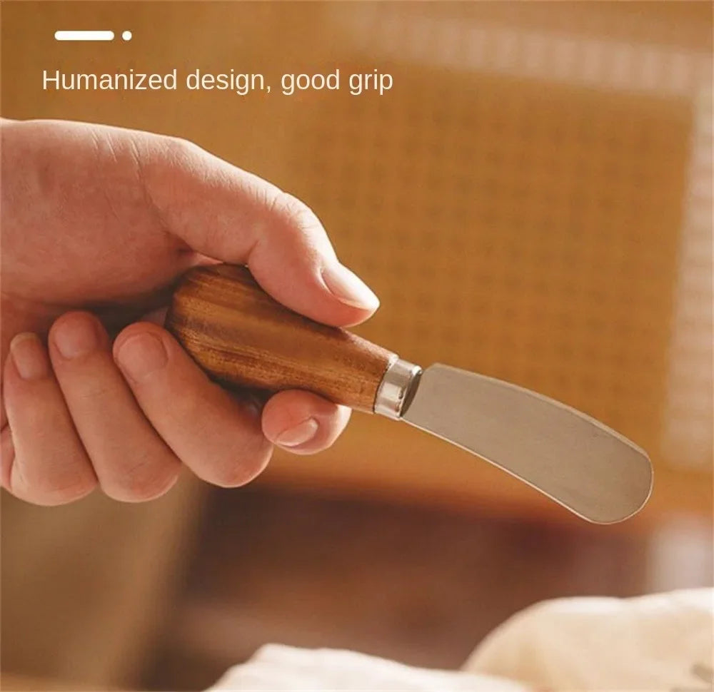 Dessert Cheese Cream Cutter Tools Kitchen Wooden Handle Butter Cutter Knife Slicer Knives Toast Breakfast Utensil Jam Spreaders
