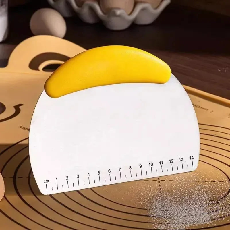 Stainless Steel with Scale Bread Pizza Dough Cutter Pastry Scraper Dough Knife Household Kitchen Cake Baking Scraper Baking Tool