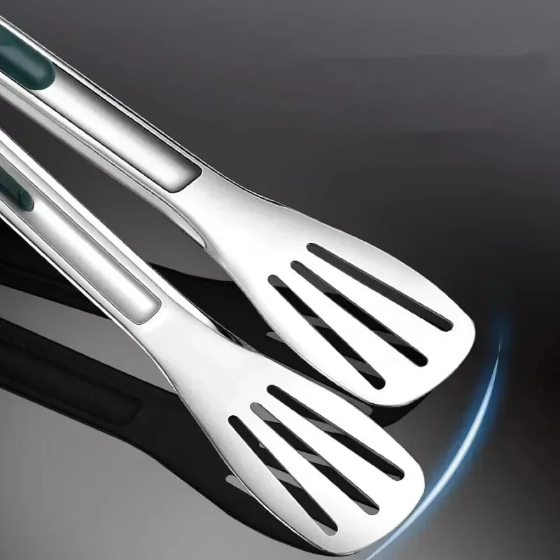 Stainless Steel Food Tongs Household Kitchen Thickened Heat-resistant Steak Tongs Food Buffet Barbecue Roasted Meat Bread Clips
