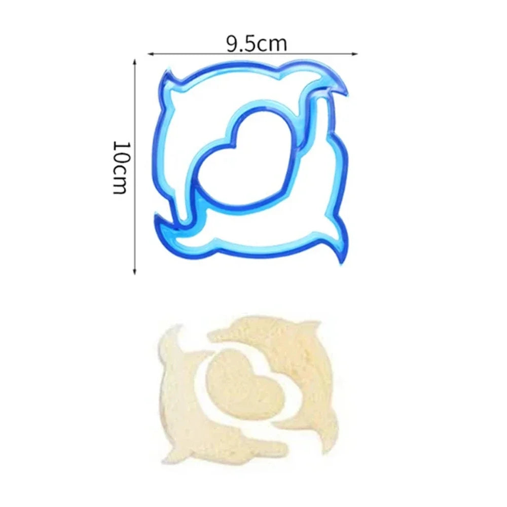 Kids Sandwich Cutter Bread Mold Cartoon Squirrel Sea Dog Bread Knife Sandwich Cutter Sealer for Bento Lunch Boxes Accessories