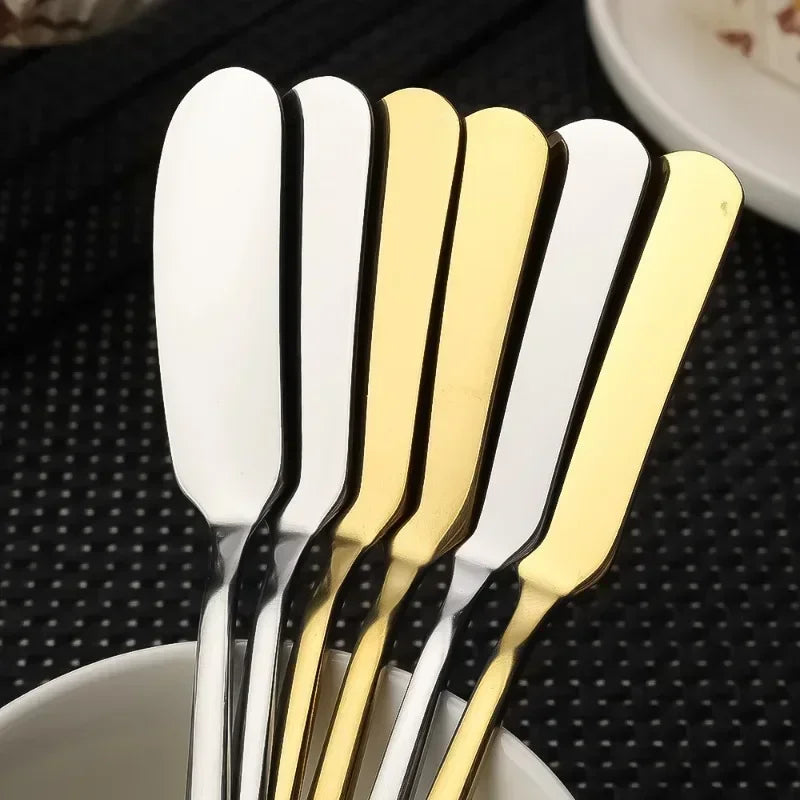 Stainless Steel Butter Knives Cheese Spreader Long Handle Dessert Knife Cream Bread Jam Wipe Tools Multipurpose Kitchen Gadgets