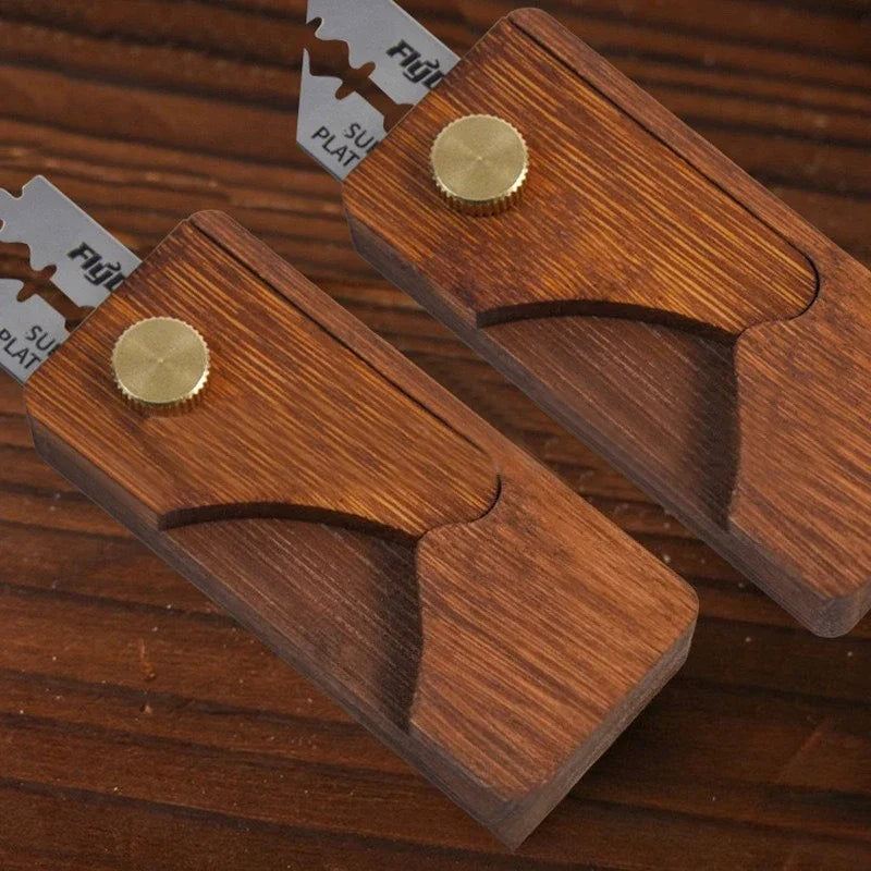 Wood Bread Knife Dough Scoring Tool with Blades Portable Baguette Slicing Knife Baking Toast Bread Slicer Bakery Accessories