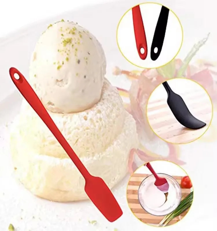 Long Handle Silicone Spatula for Kitchen, Jar Scraper Spatula, Non-Stick Rubber Scraper, Smoothies, Blenders Cooking Baking